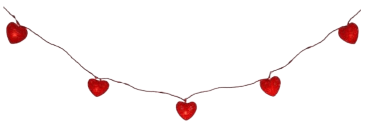 Heart string lights